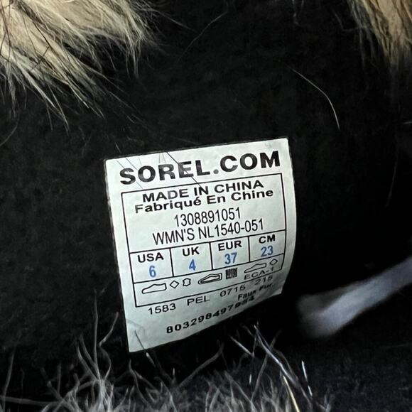 Sorel Joan of Arctic Winter Fur Boots Women's 6 Gray Waterproof Suede Lace Up - Picture 12 of 12